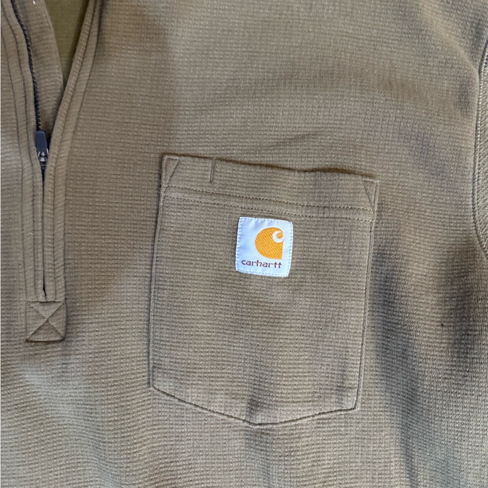 Carhartt Men’s Force Relaxed Fit Midweight Long-Sleeve Quarter Zip size: XL - Picture 2 of 4